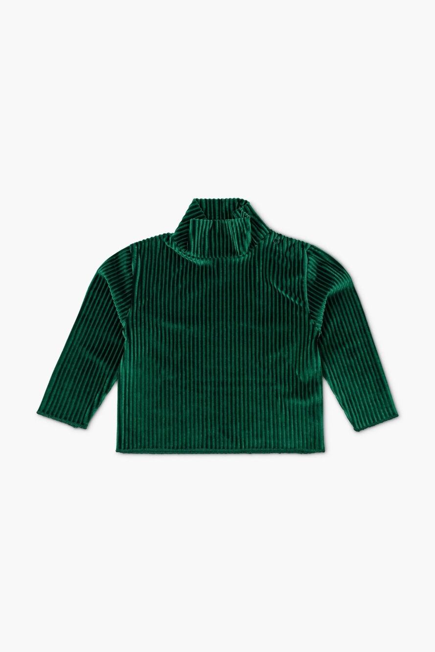 Ribbed Velour Turtleneck Forest Green Holiday Soft Dressy Monica + Andy Sz 4